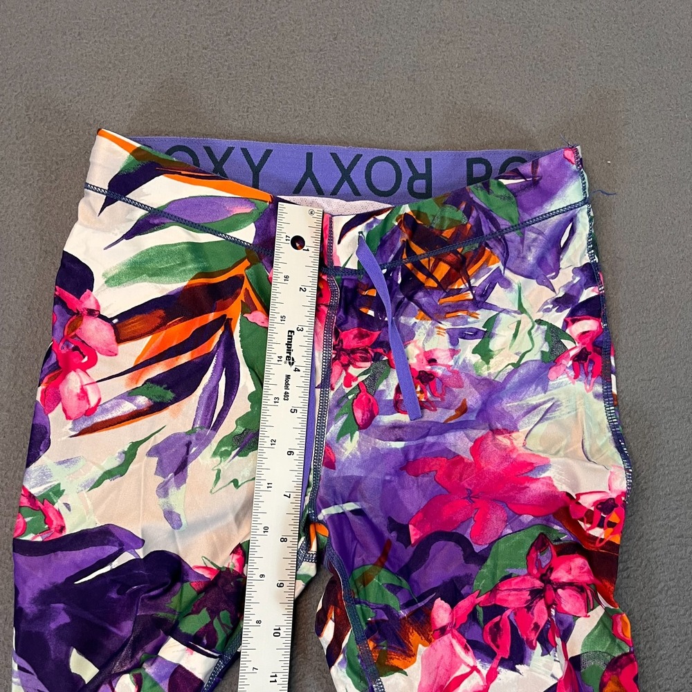 Roxy Floral Capri Leggings Womens 25W 19L Pants Multicolored Sportswear Work Out - Picture 6 of 9